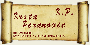 Krsta Peranović vizit kartica